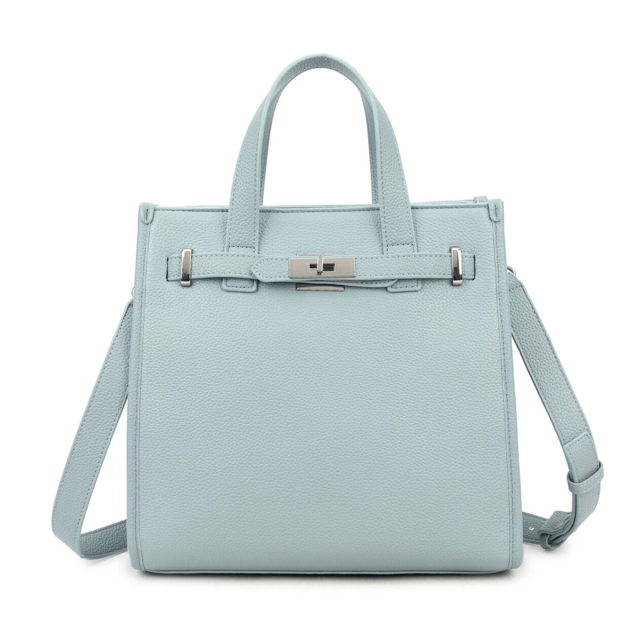 Kunstleren handtas | lichtblauw