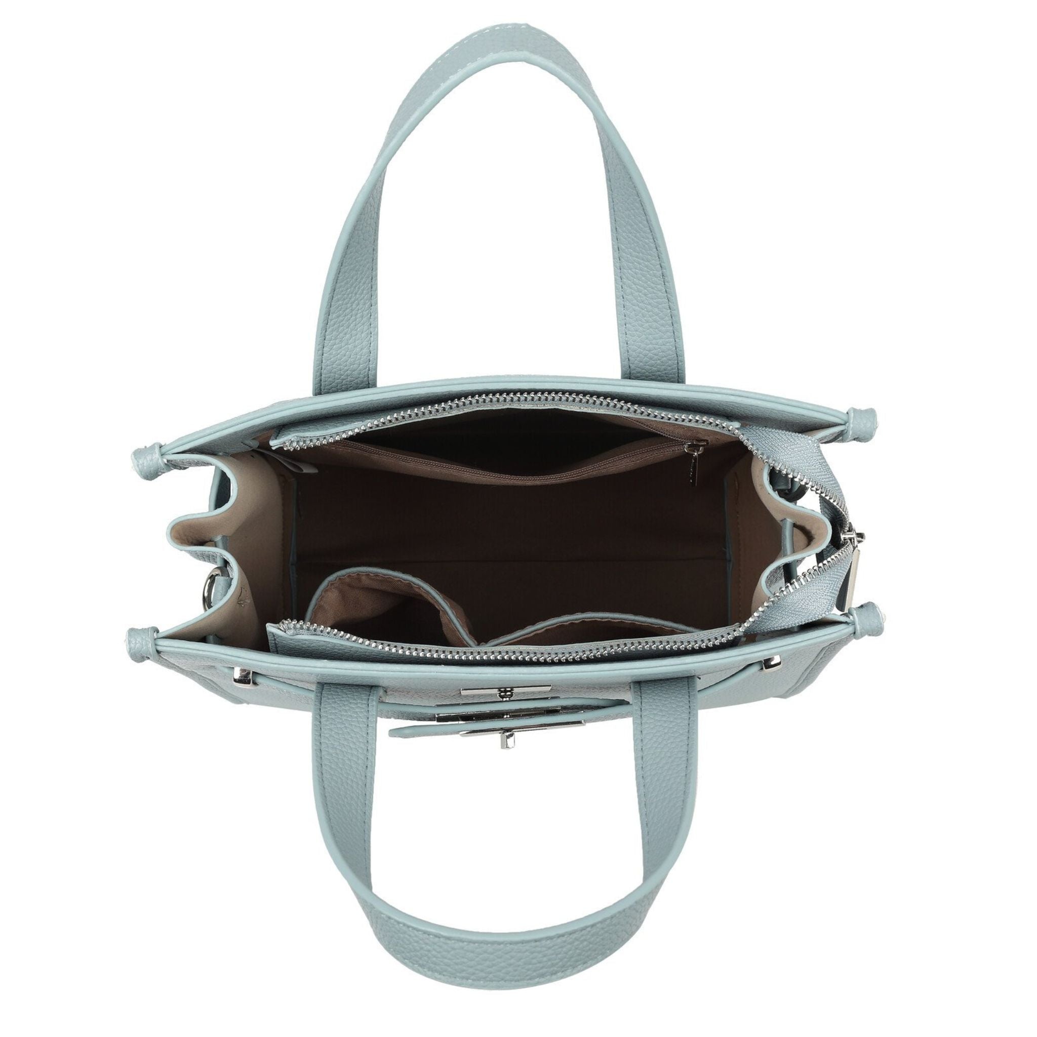 Kunstleren handtas | lichtblauw