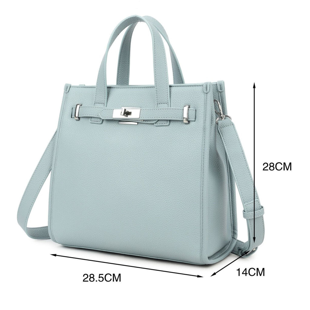 Kunstleren handtas | lichtblauw