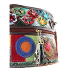 Leren schoudertas | multicolor lak