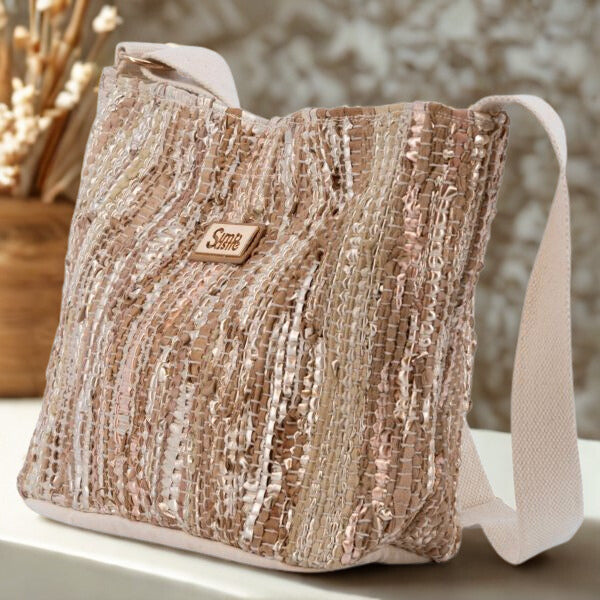 Simó Sastre schoudertas trenzado Briana | beige