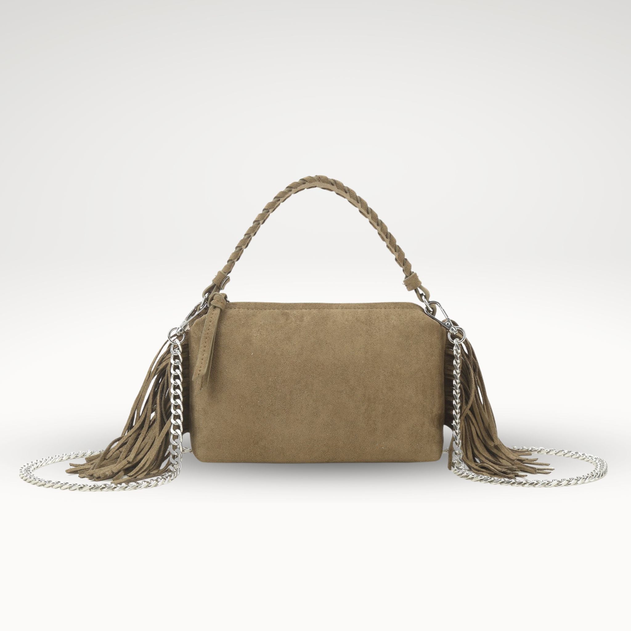 Kunstlederen suede handtas | schoudertas