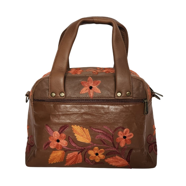 Schapenleer handtas uit Kasjmier