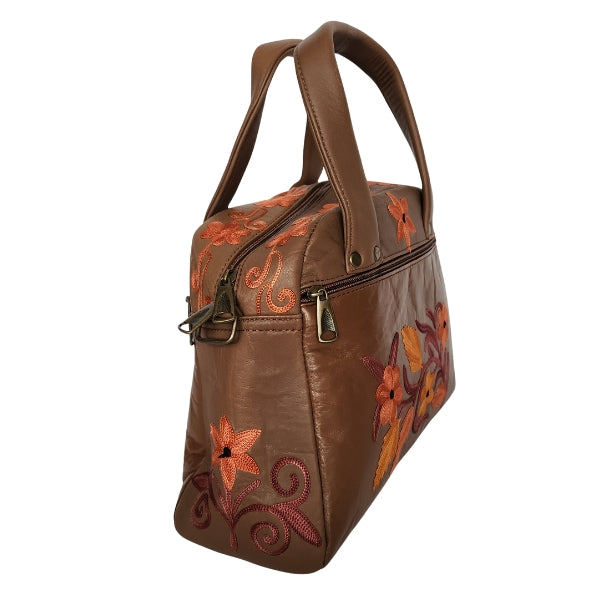 Schapenleer handtas uit Kasjmier