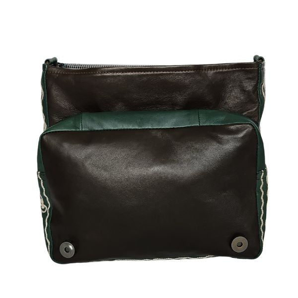 Schapenleer schoudertas uit Kasjmier