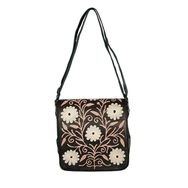 Schapenleer schoudertas uit Kasjmier