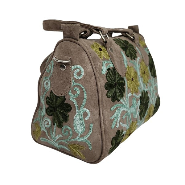 Suède handtas uit Kasjmier | taupe