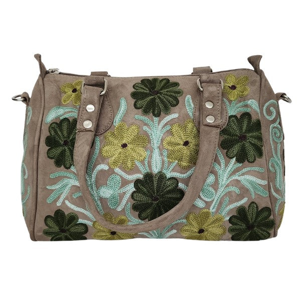 Suède handtas uit Kasjmier | taupe