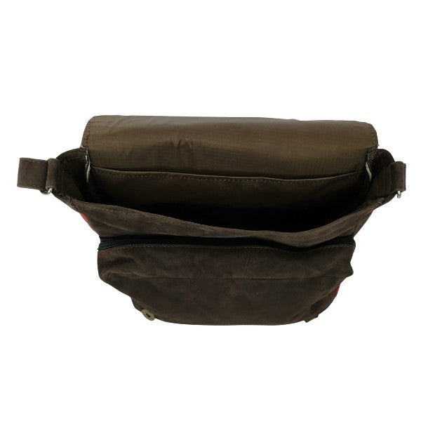 Suède schoudertas uit Kasjmier | bruin