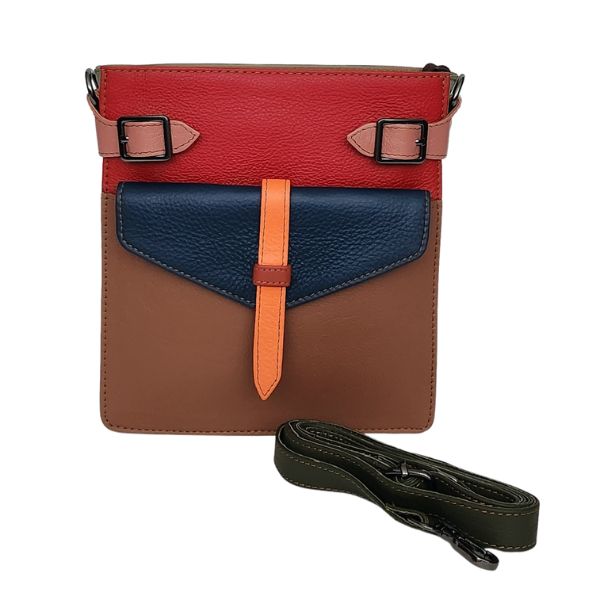 Fairtrade restleer schoudertas | Esha