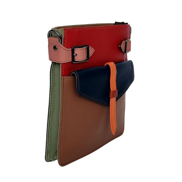 Fairtrade restleer schoudertas | Esha