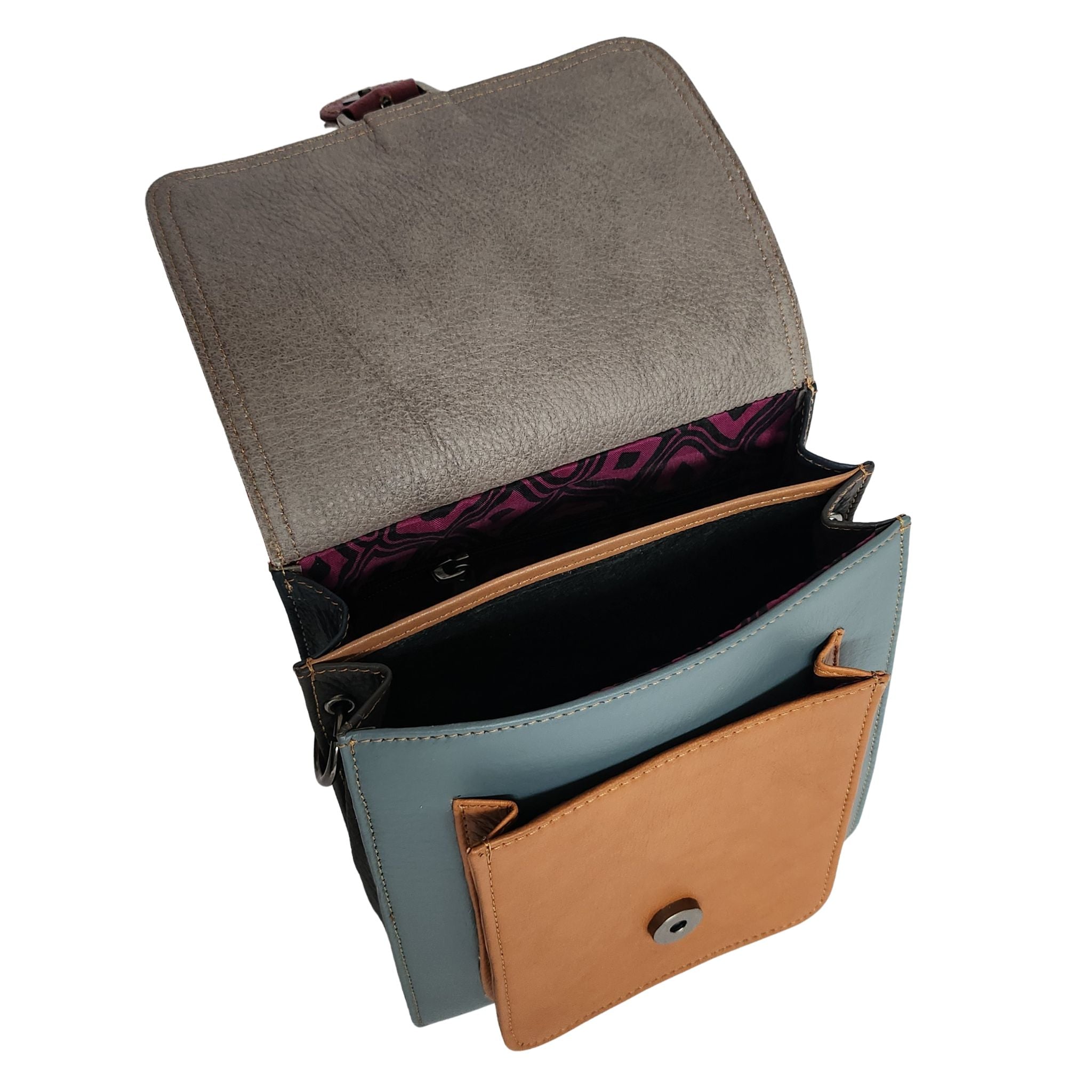 Fairtrade restleer schoudertas | Daya