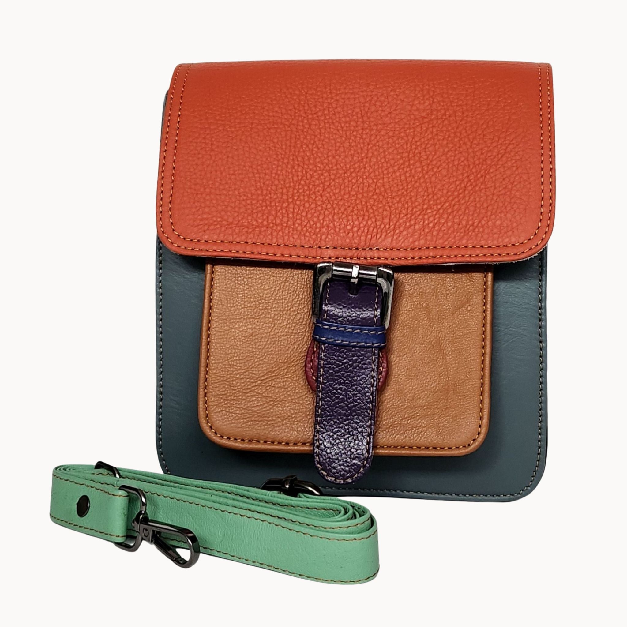 Fairtrade restleer schoudertas | Daya