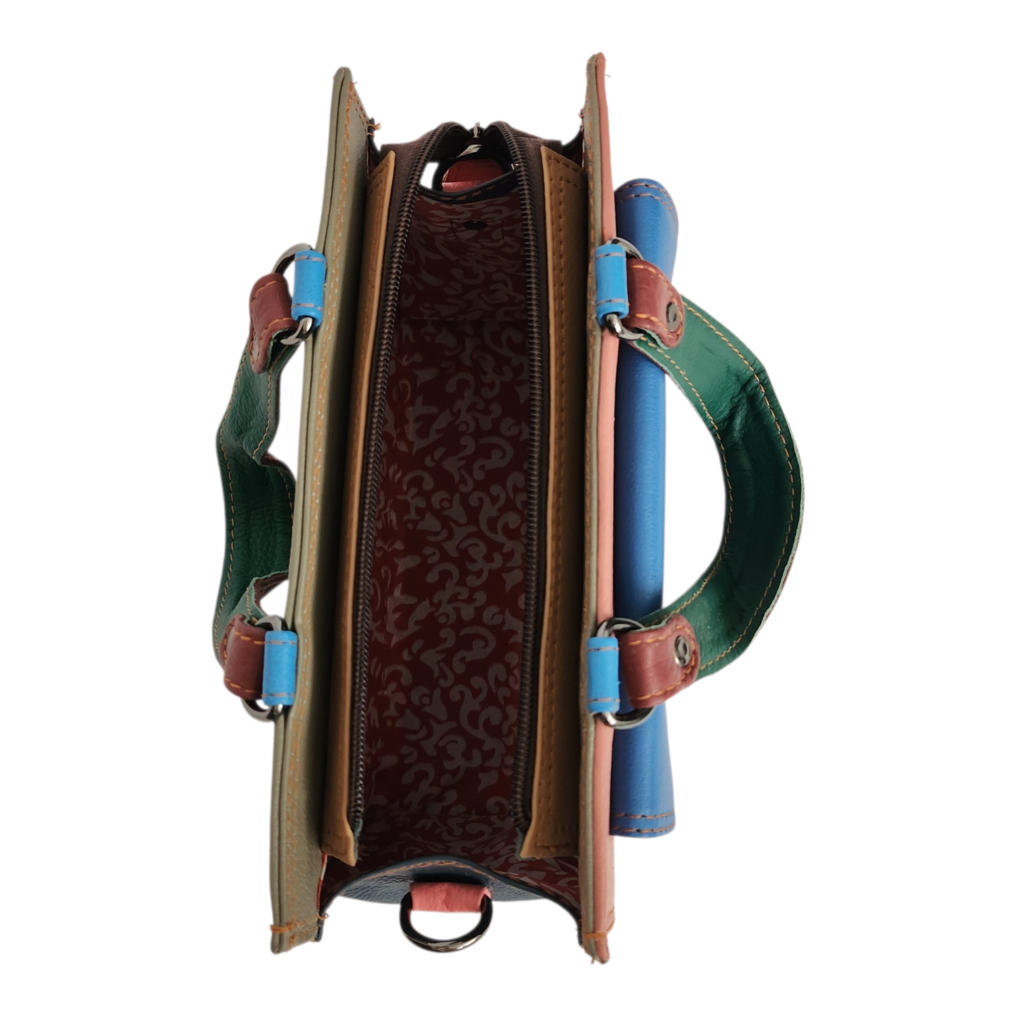 Fairtrade restleer handtas | multicolor Amba