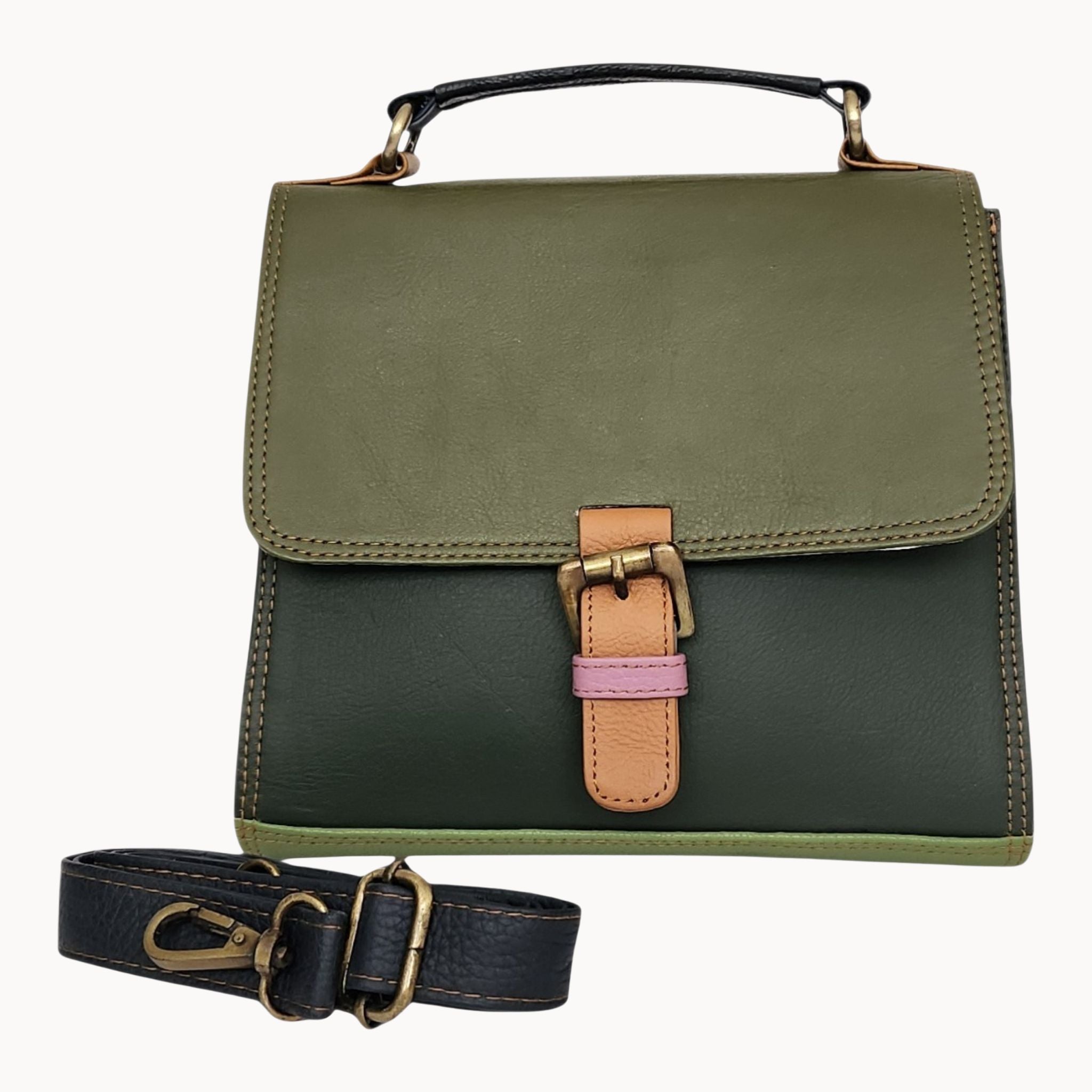 Fairtrade restleer schoudertas | Indu