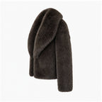 Faux fur jas | donkerbruin
