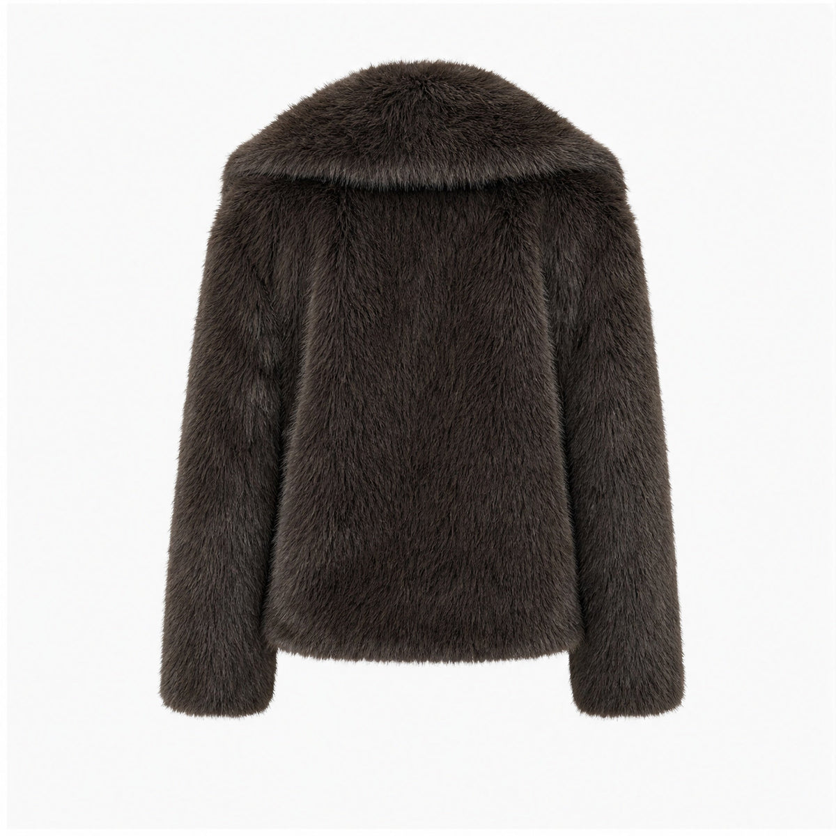 Faux fur jas | donkerbruin