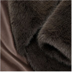 Faux fur jas | donkerbruin