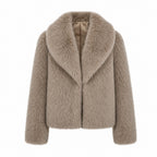 Faux fur jas | taupe