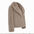 Faux fur jas | taupe