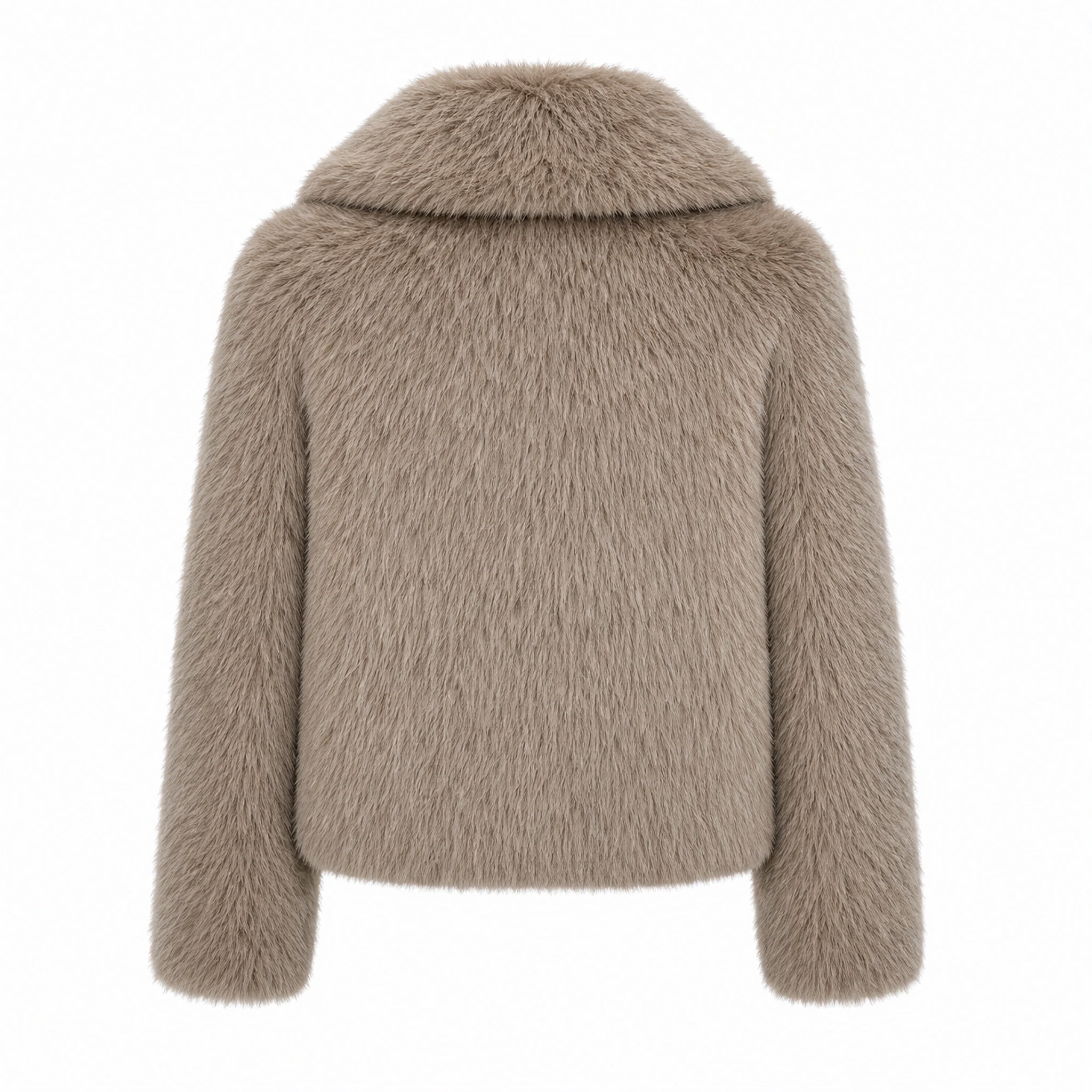 Faux fur jas | taupe