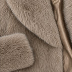 Faux fur jas | taupe