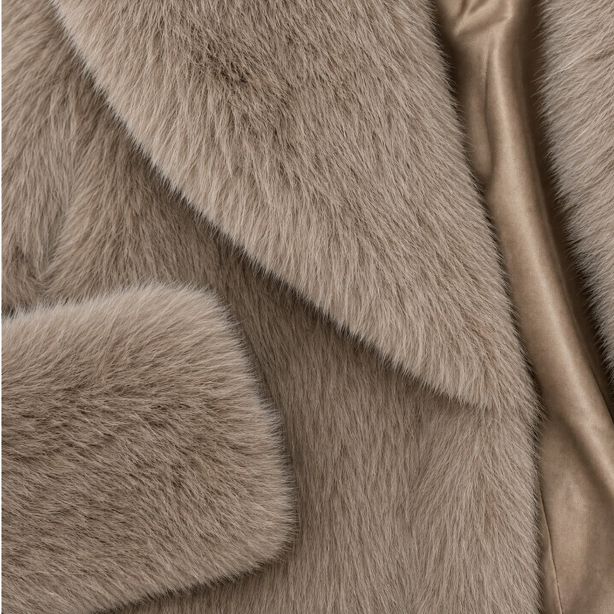 Faux fur jas | taupe